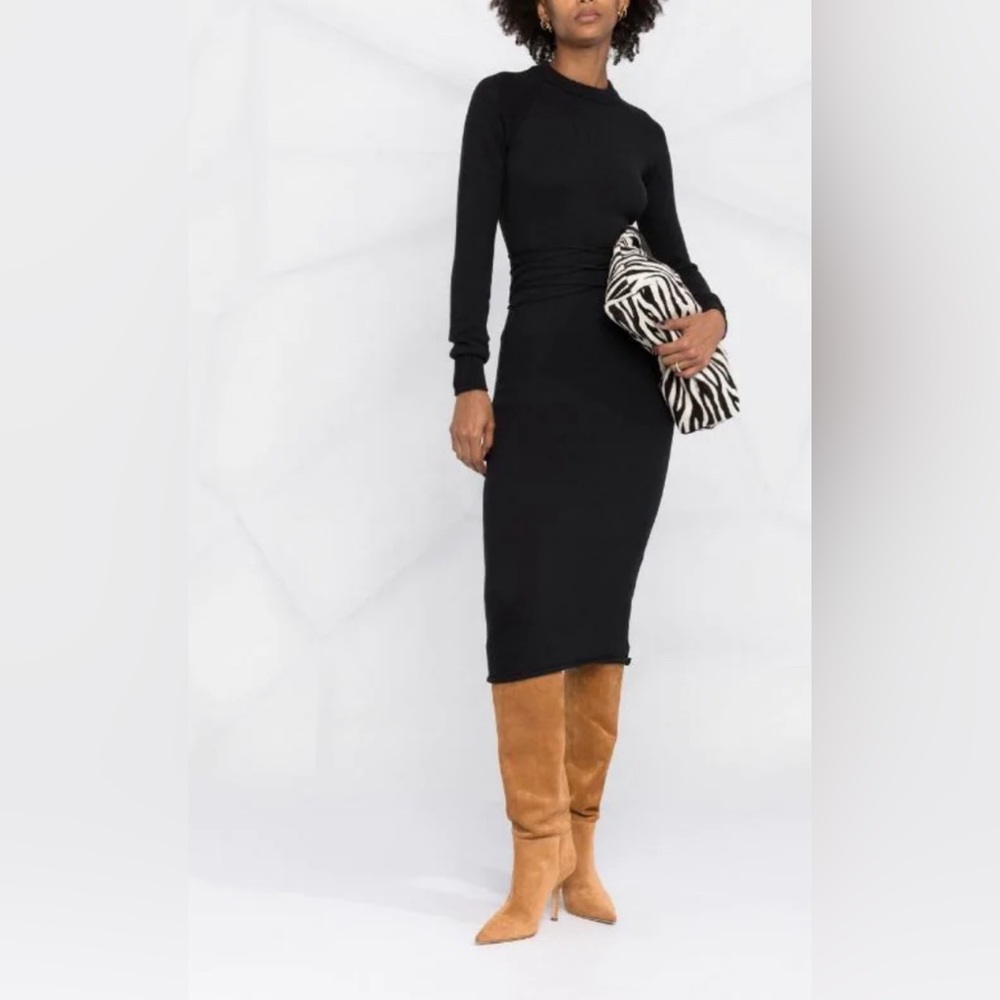 The Attico knit open-back knitted midi dress